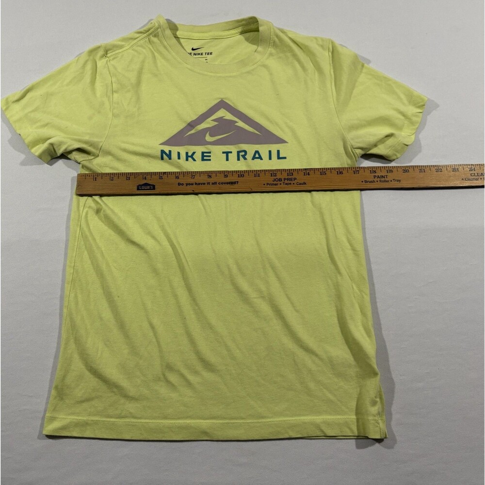 Nike Mens Trail Dri-FIT Crew Short Sleeve T-Shirt Light Lemon Twist Tee Sz S - Picture 6 of 10